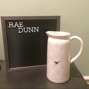 Rae Dunn 'pour' pitcher, brand new